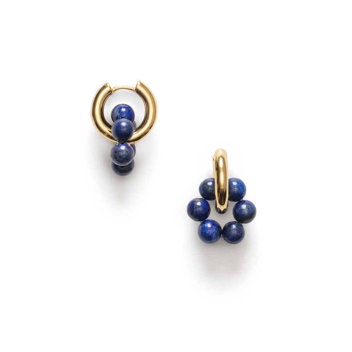 Deep Blue Hoops - Golden Lapis