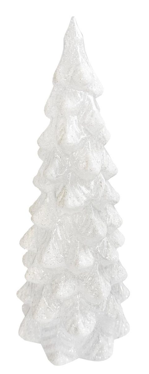 Tre i glass hvit 32 cm