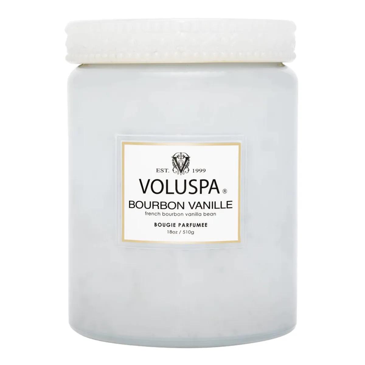 Large Glass Jar w / glass lid - Burbon Vanille