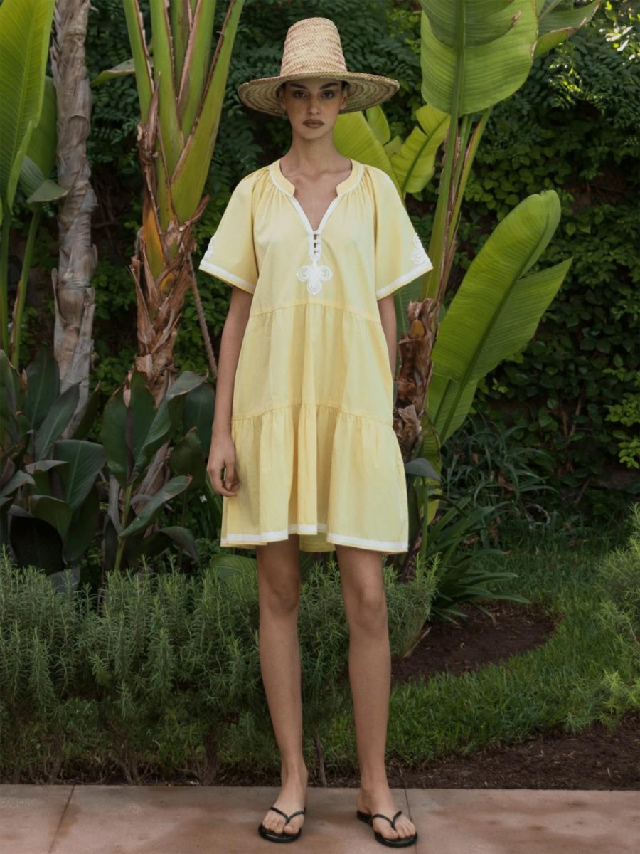 Flora Short Dress Buttermilk