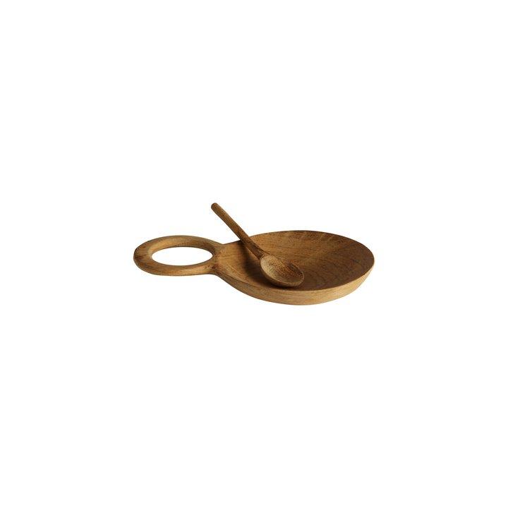 Nusa Salt bowl W/spoon teak ø 8cm