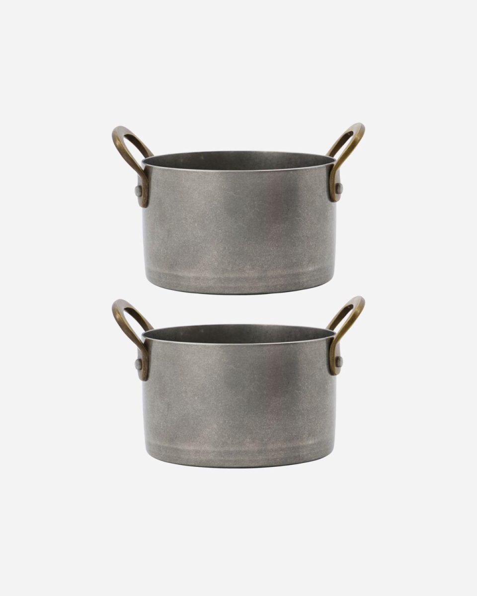Minikasserolle, Presentation, Sølvfinish 2pk.
