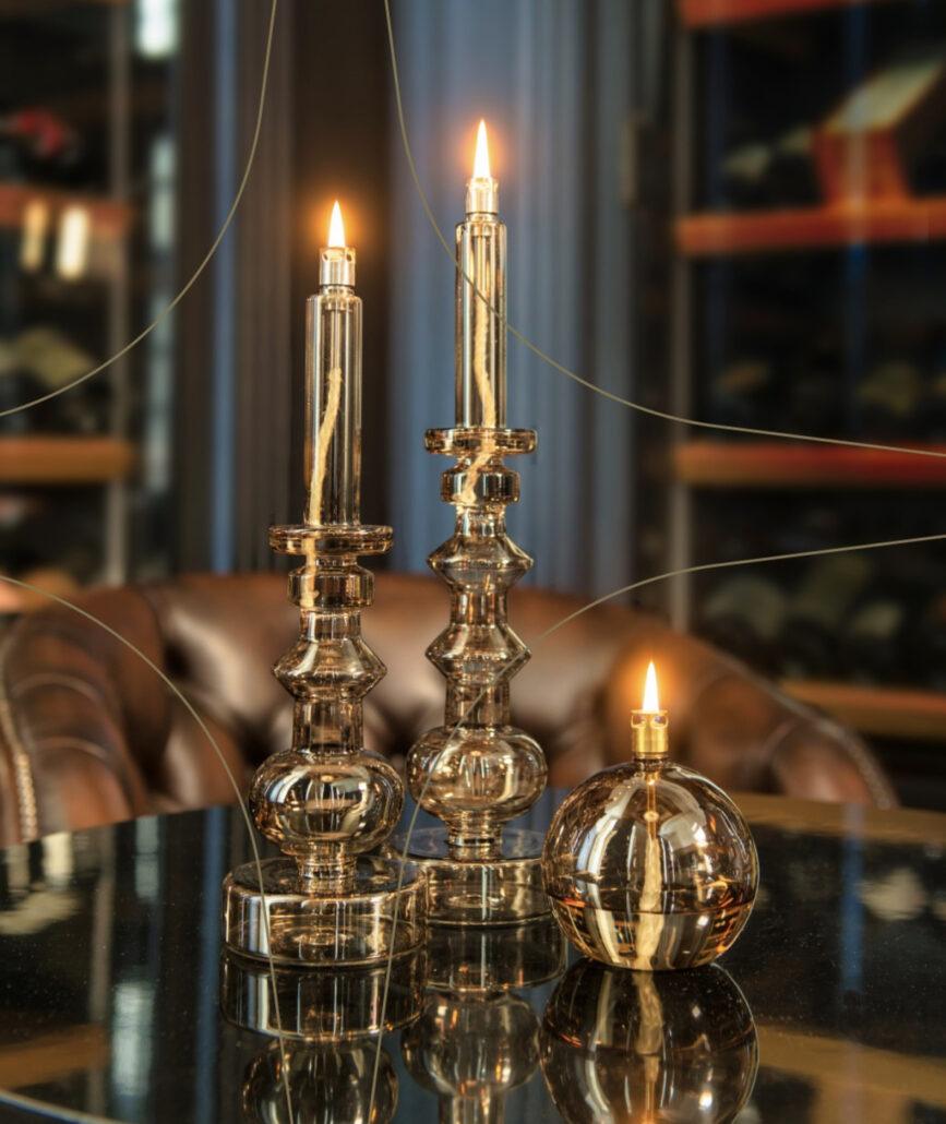 Peri Living Oljelampe Candleholder Medium Champagne