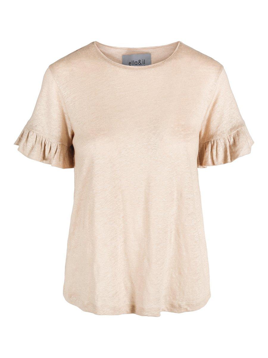 Lara Linen Tee Beige