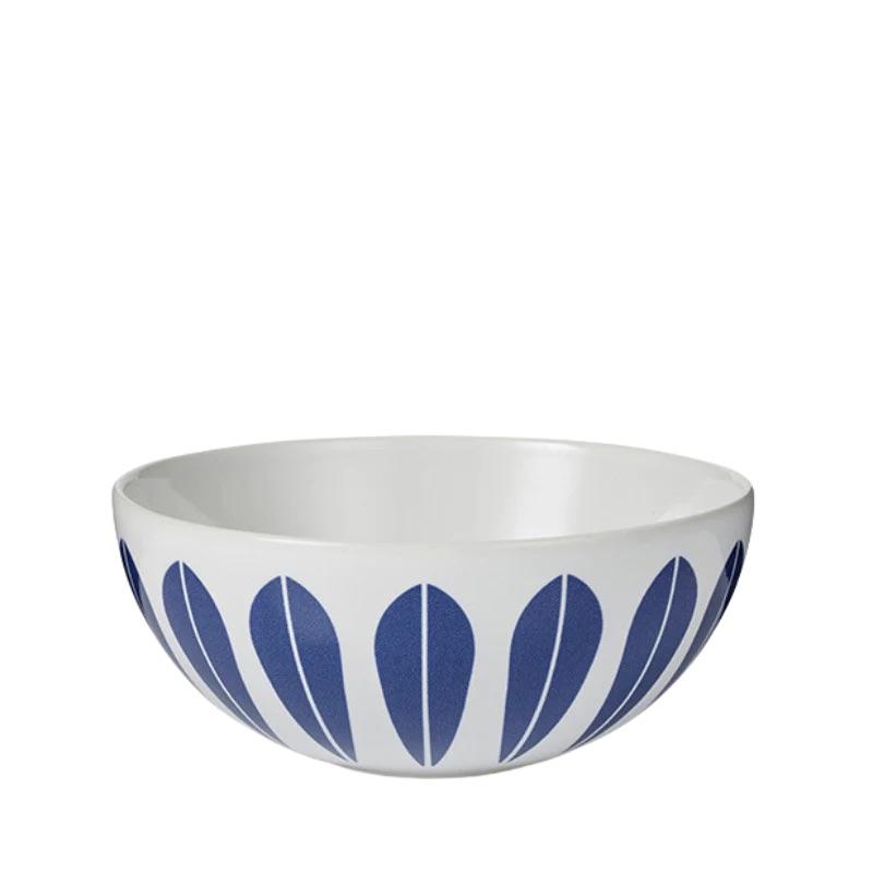Lotus Bowl Large White / Dark Blue
