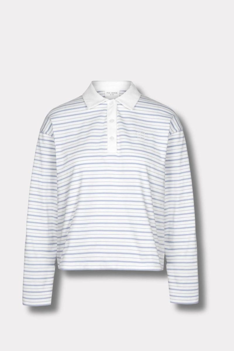 Elmer Polo Shirt - Light Blue Stripe