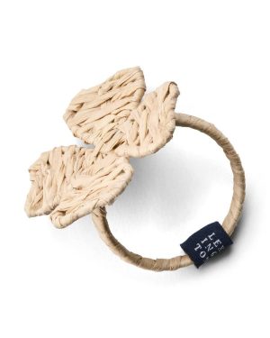 Serviettring firkløver 6 x 6 cm Raffia