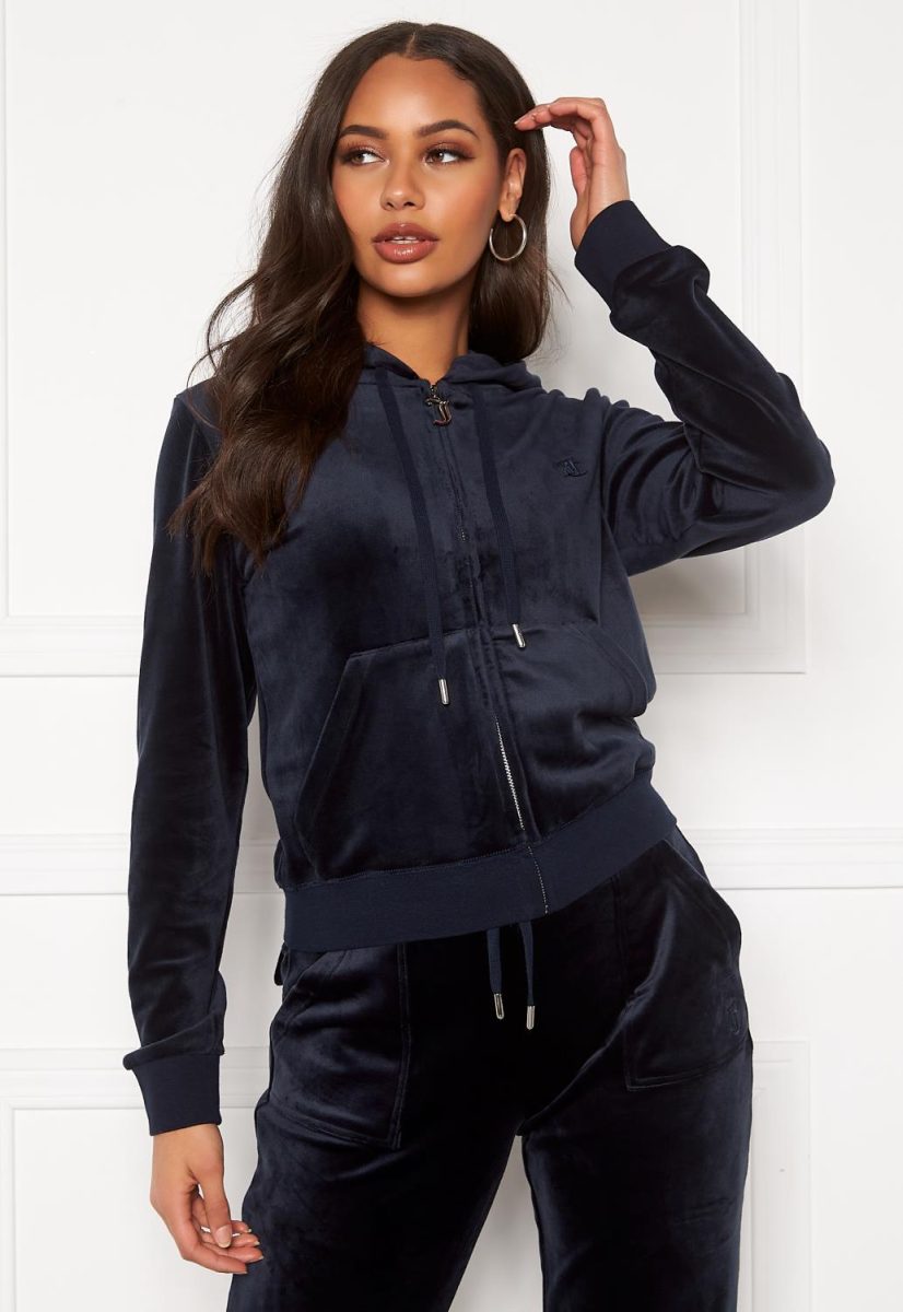 Robertson Classic Velour Zip Trough Hoddie Night Sky