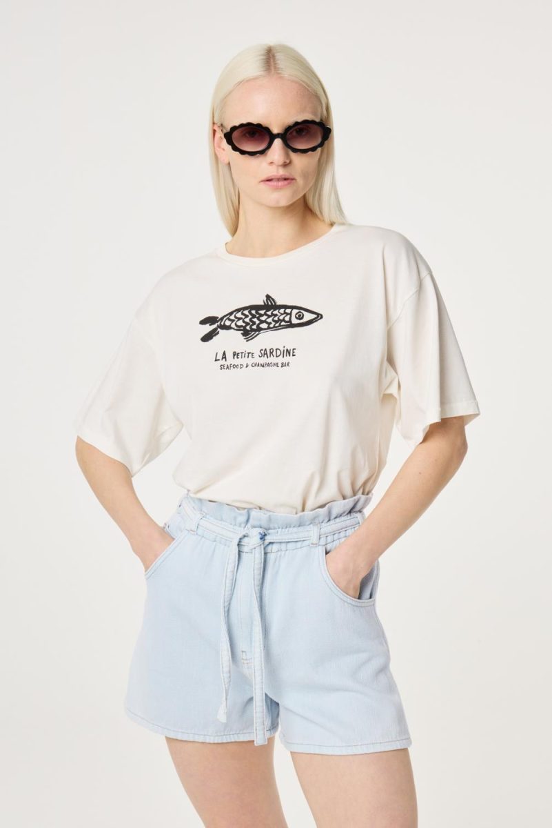 Fay T-shirt Cosy White/Black