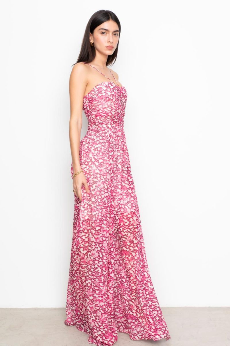 Bree Dress Berry Viola Print