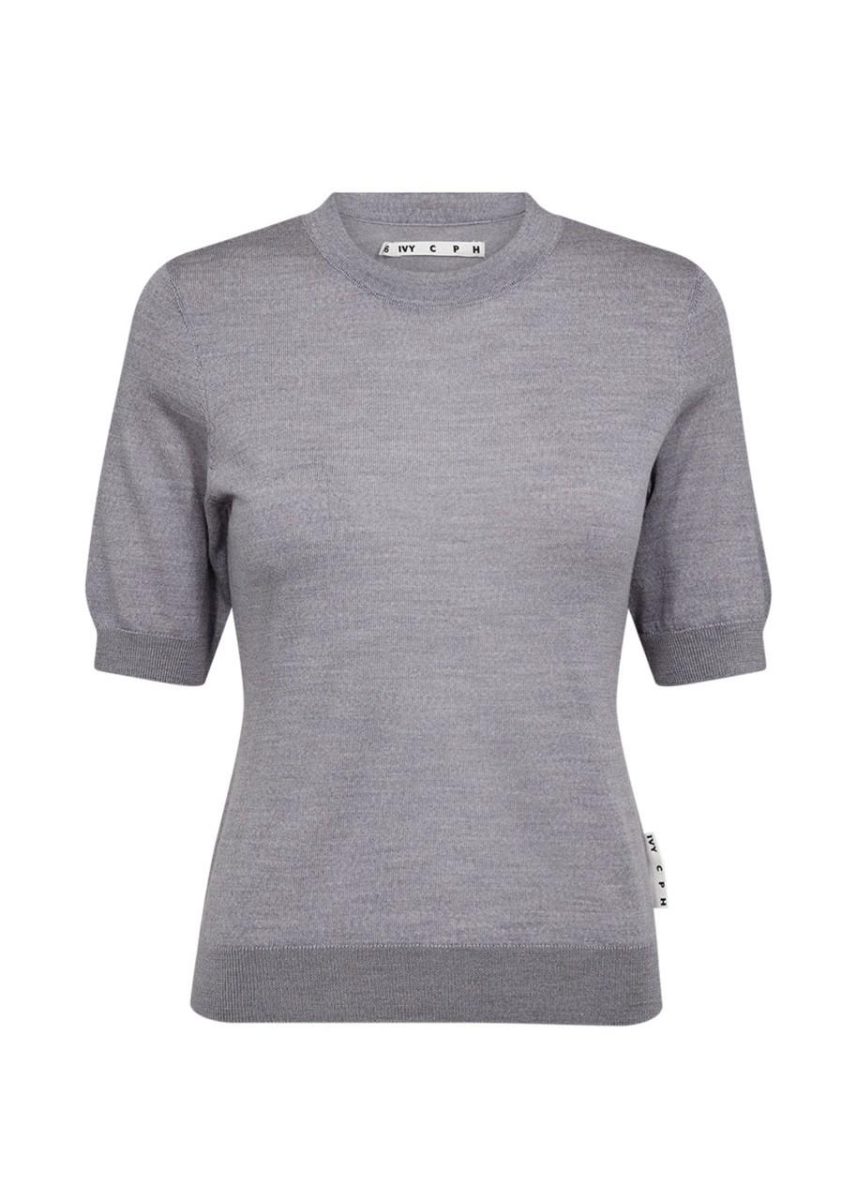 IVY - Essex SS O-Neck Knit - Grey Melange