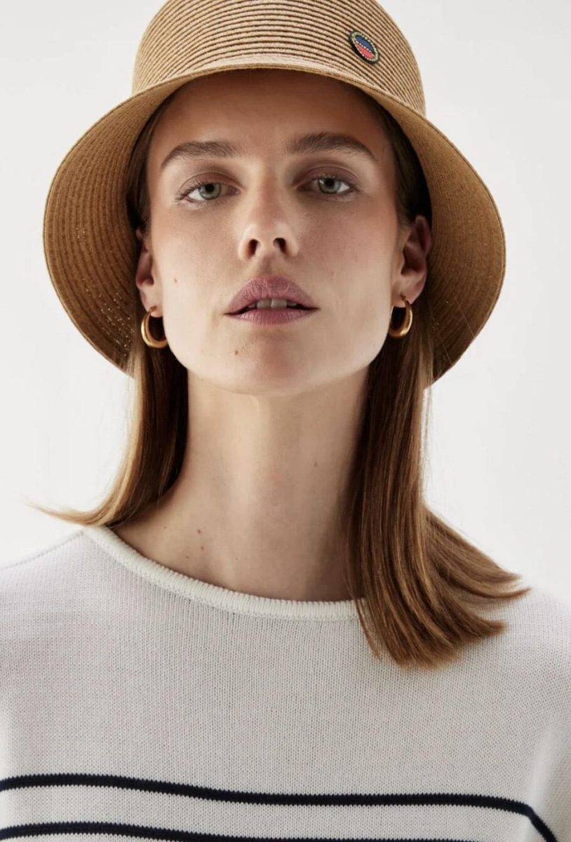 Tina paper straw bucket hat