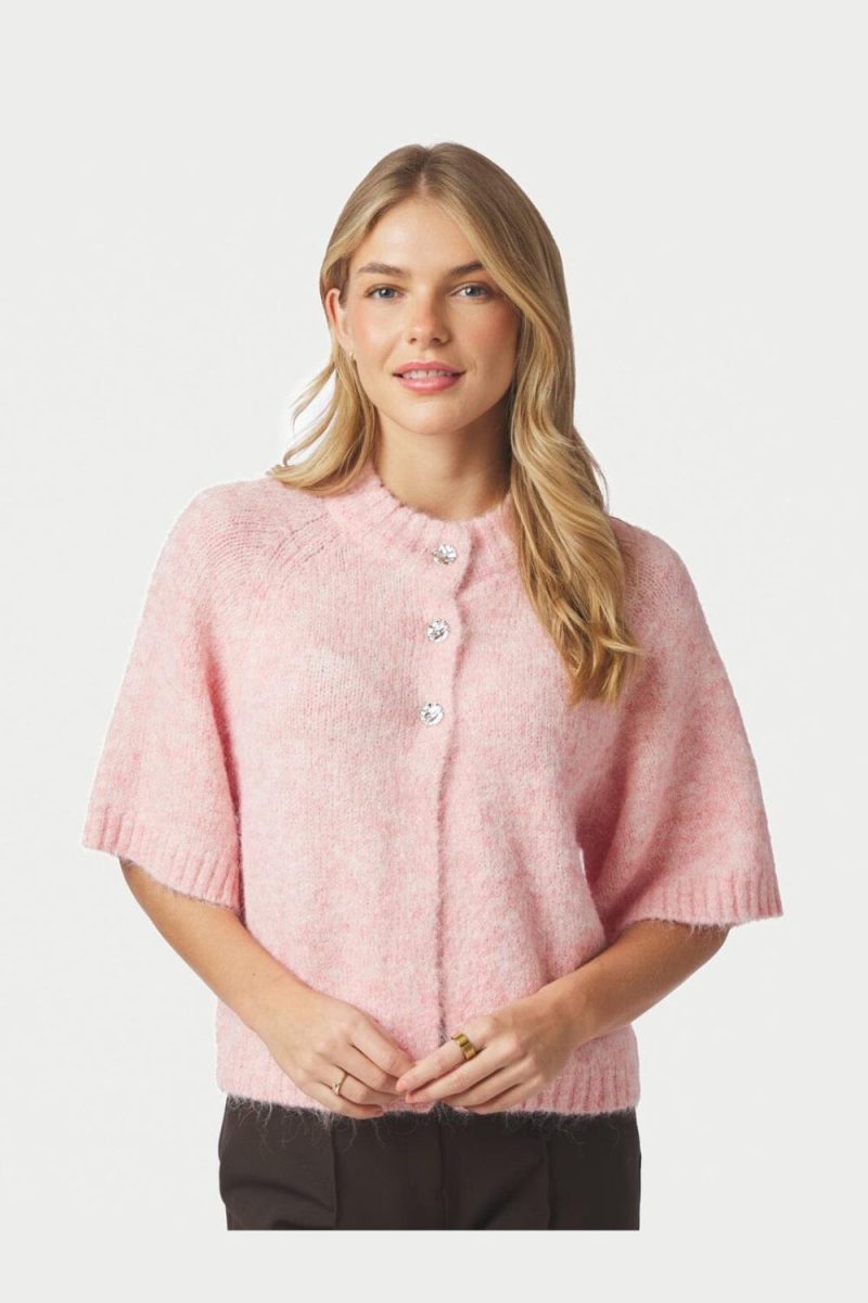 Benuta Fluffy Knit Cardigan Light Pink