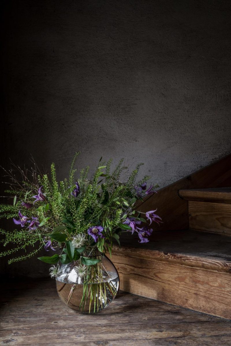 Glassvase rund d 21 h 22