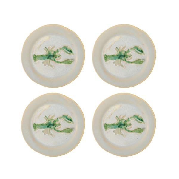 Hadden Tallerken Sett 4stk Grønn Steintøy