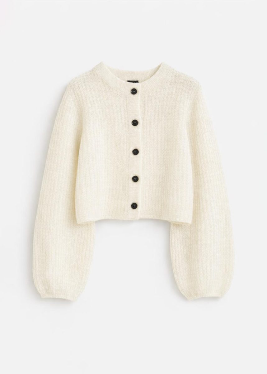 Sofia Mohair Cardigan Eggshell