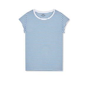 Fine Jersey Stripe Teasey Tee - Brilliant White / Bright Cobalt