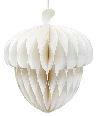 Paper acom ornament white 14cm