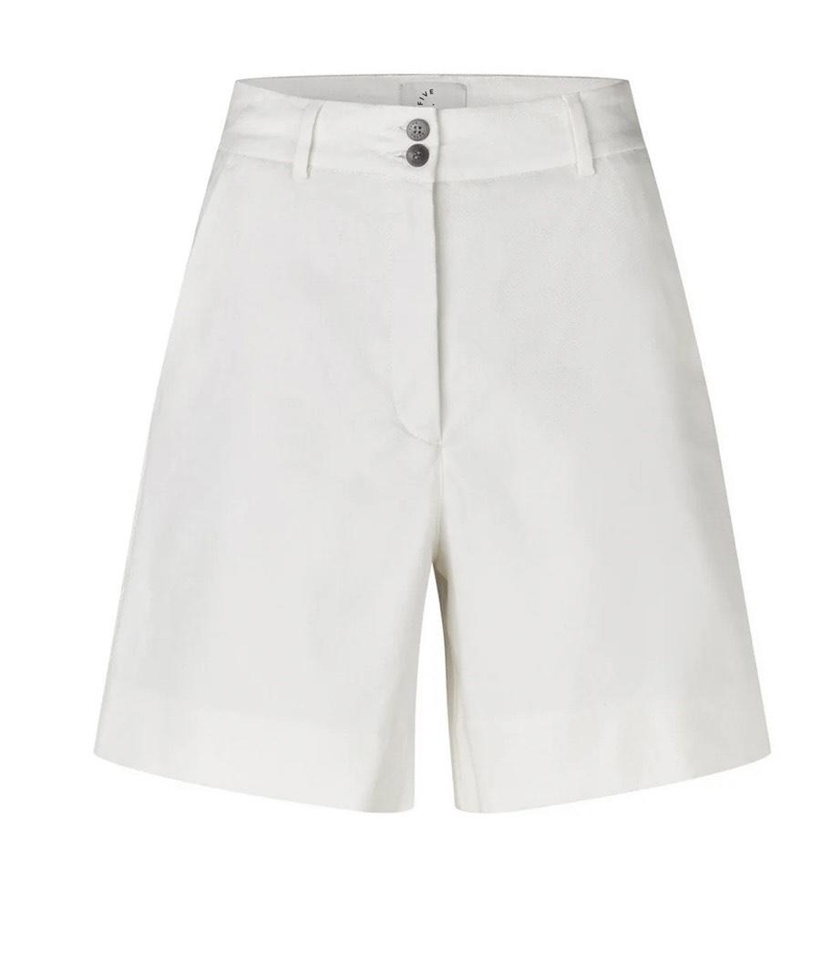 Laura Midi Short Cream White Linen