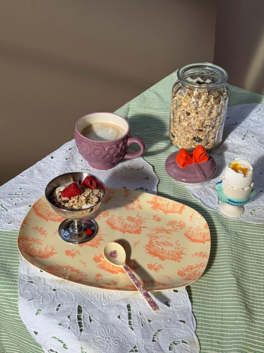 Stort Rektangulært Middagstallerken Krem