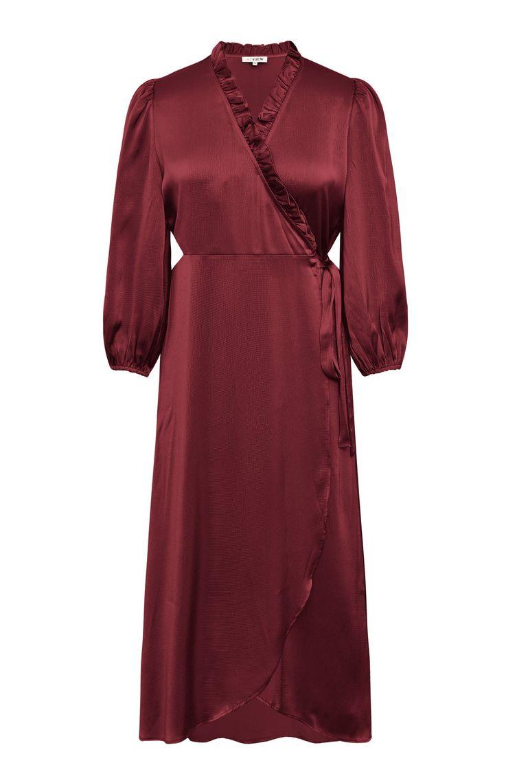 Peony 3/4 Sleeve Dress Bordeaux