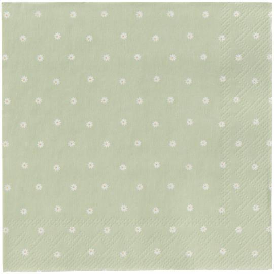 Serviett 12,5 x12,5 cm Daisies 20 stk.