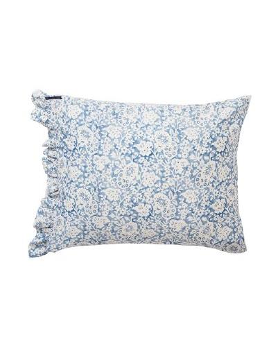 Pillowcase Floral Printed - Cotton Sateen - Blue/White/Beige