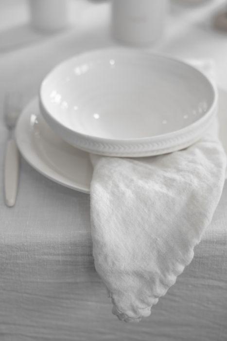 Søgne bolle hvit ribbed small