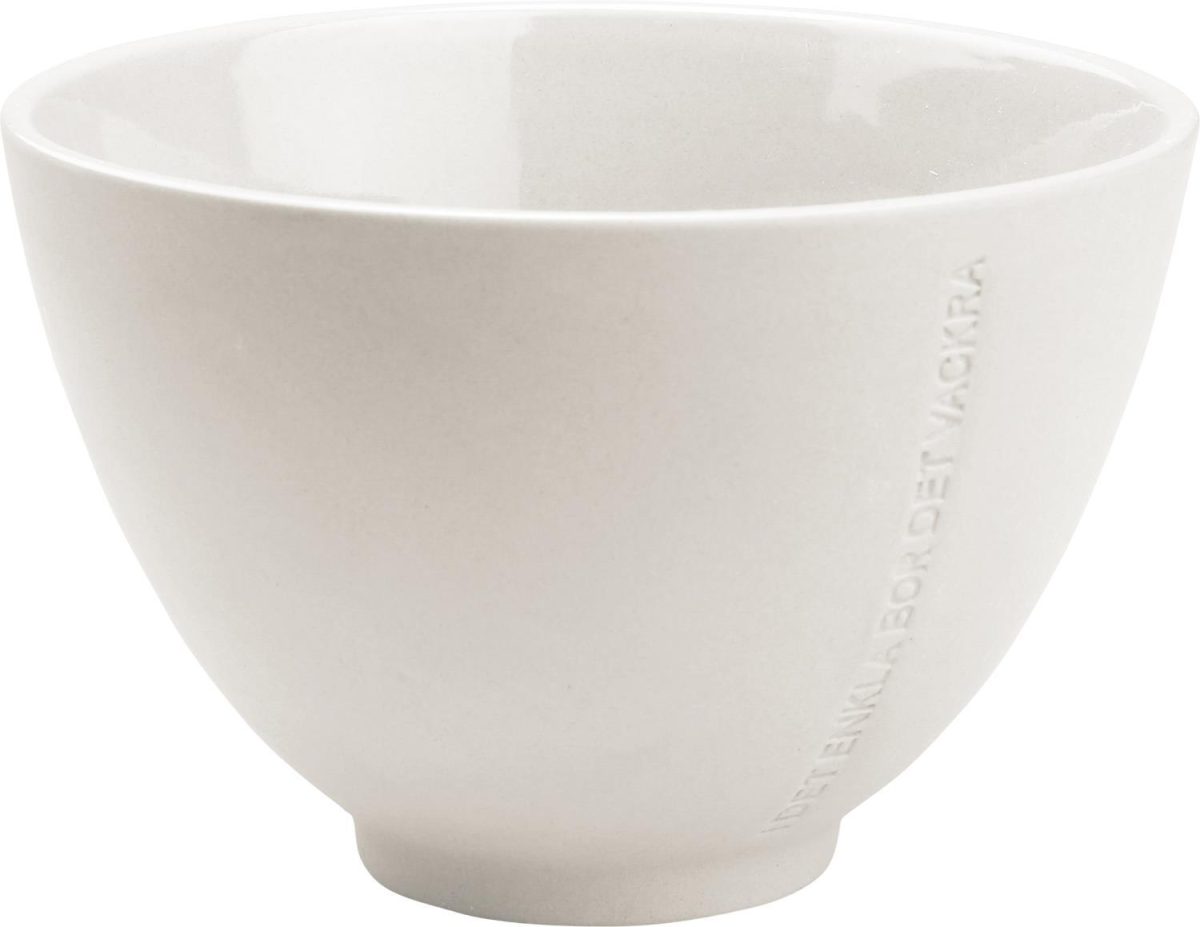 Skål stengods naturhvit