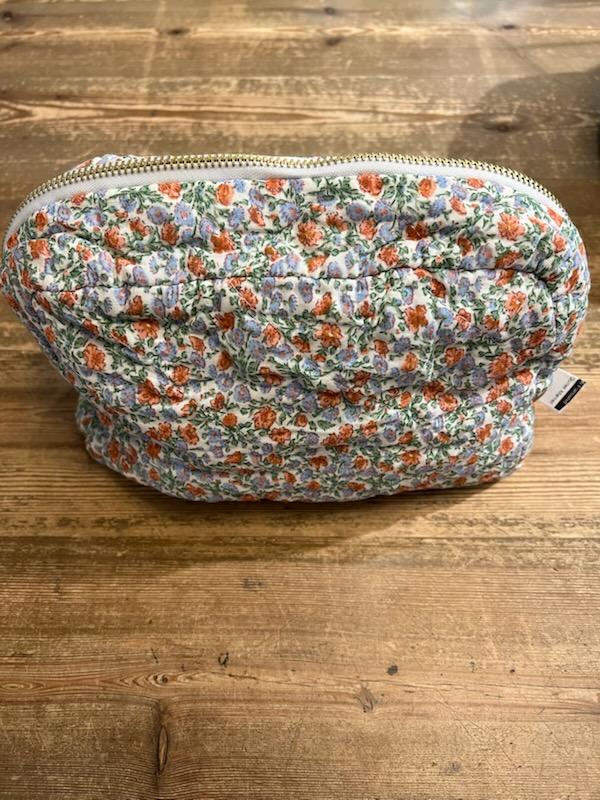 Toalettveske Quilet Blomster Blå