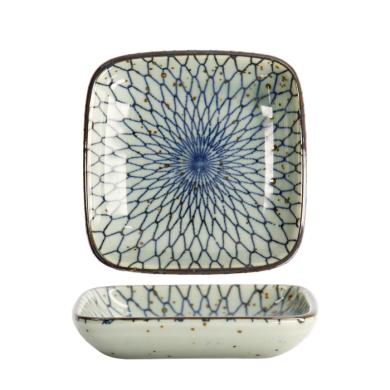 Sauce Dish Square Mesh Blue 9x1,6 cm