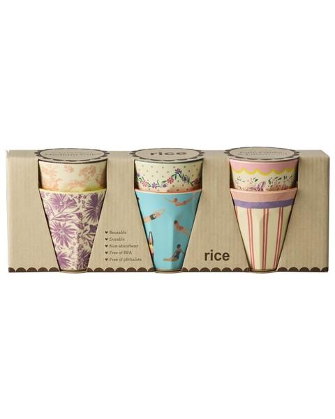 Melamine Kopp 6pk Glory Days Print
