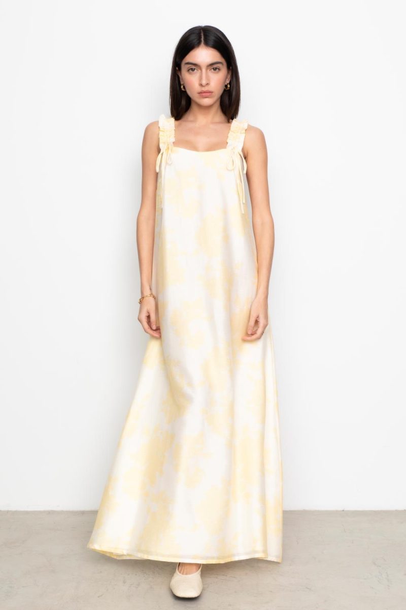 Zaha Dress Yellow Floral