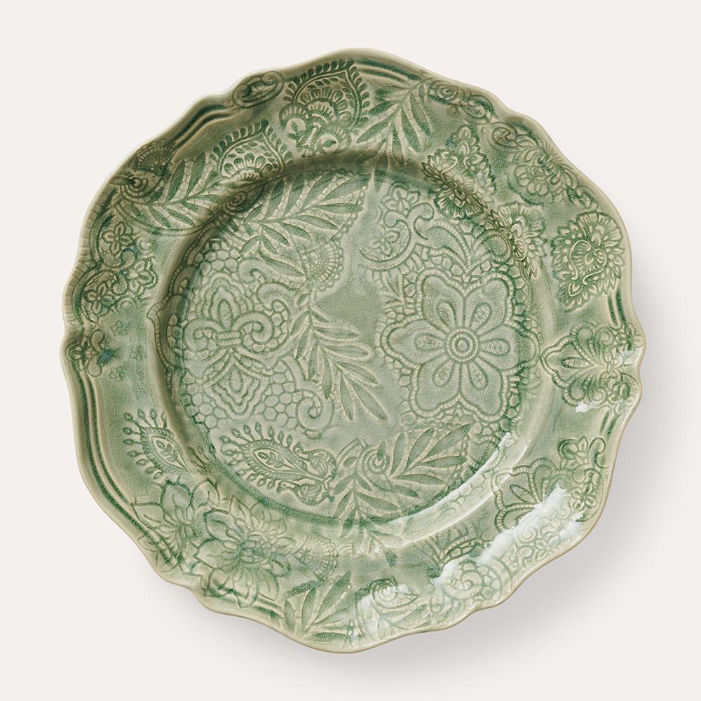 Large Round Dish - Antique