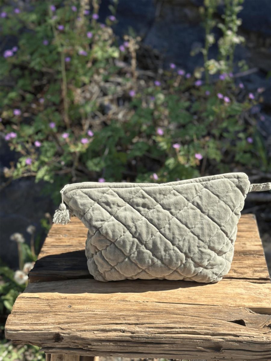 Toalettmappe 18x28x8 cm Oliven