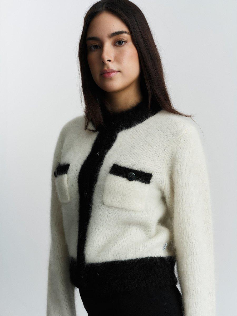 Iggy chunky cardigan Bright white