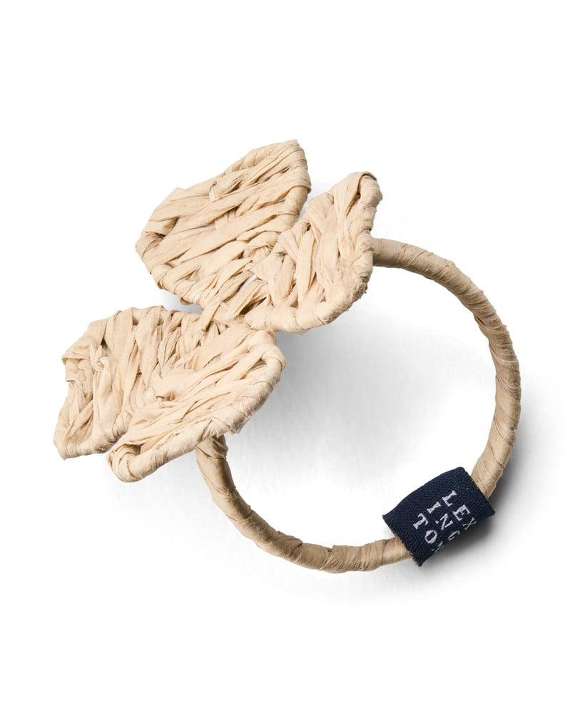 Serviettring firkløver 6 x 6 cm Raffia