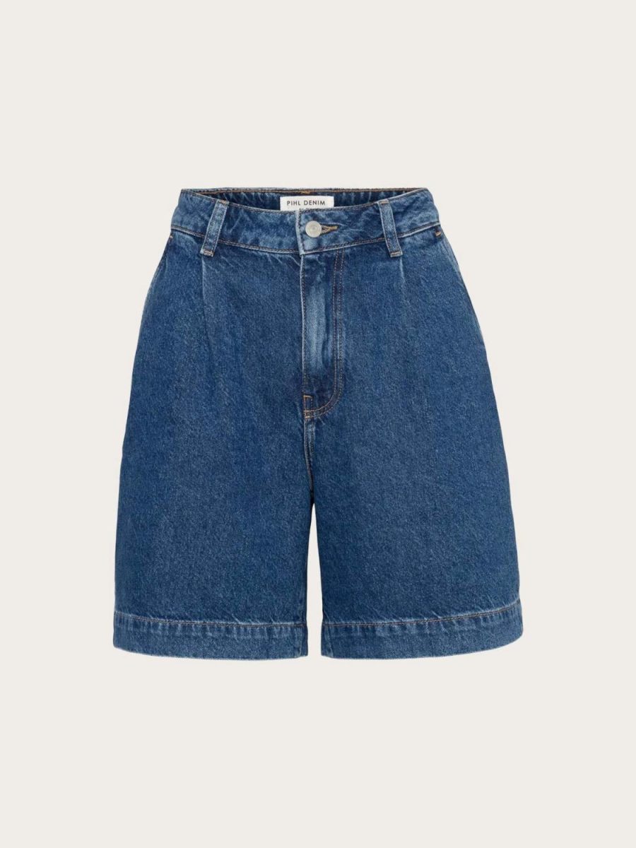 Jason Shorts Washed Dark Blue