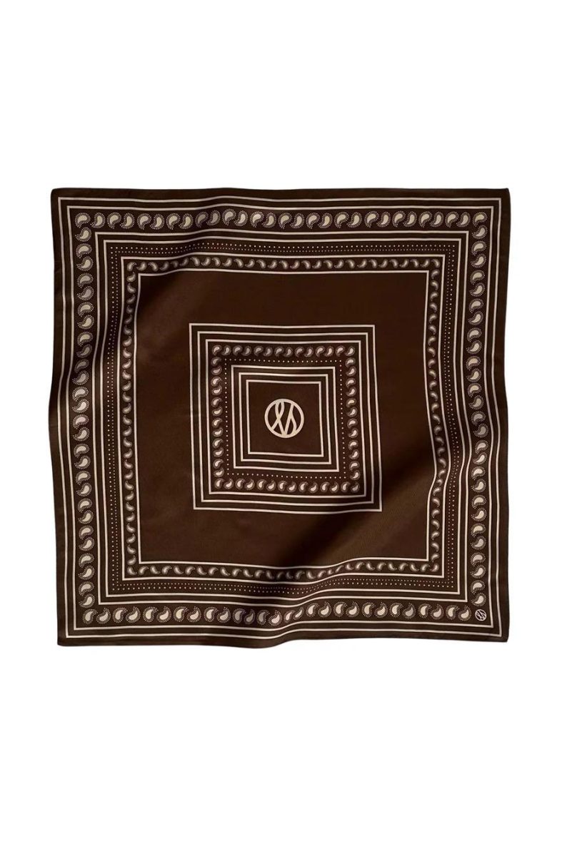 Paisley Scarf Cream & Mocha Moousse 50cm