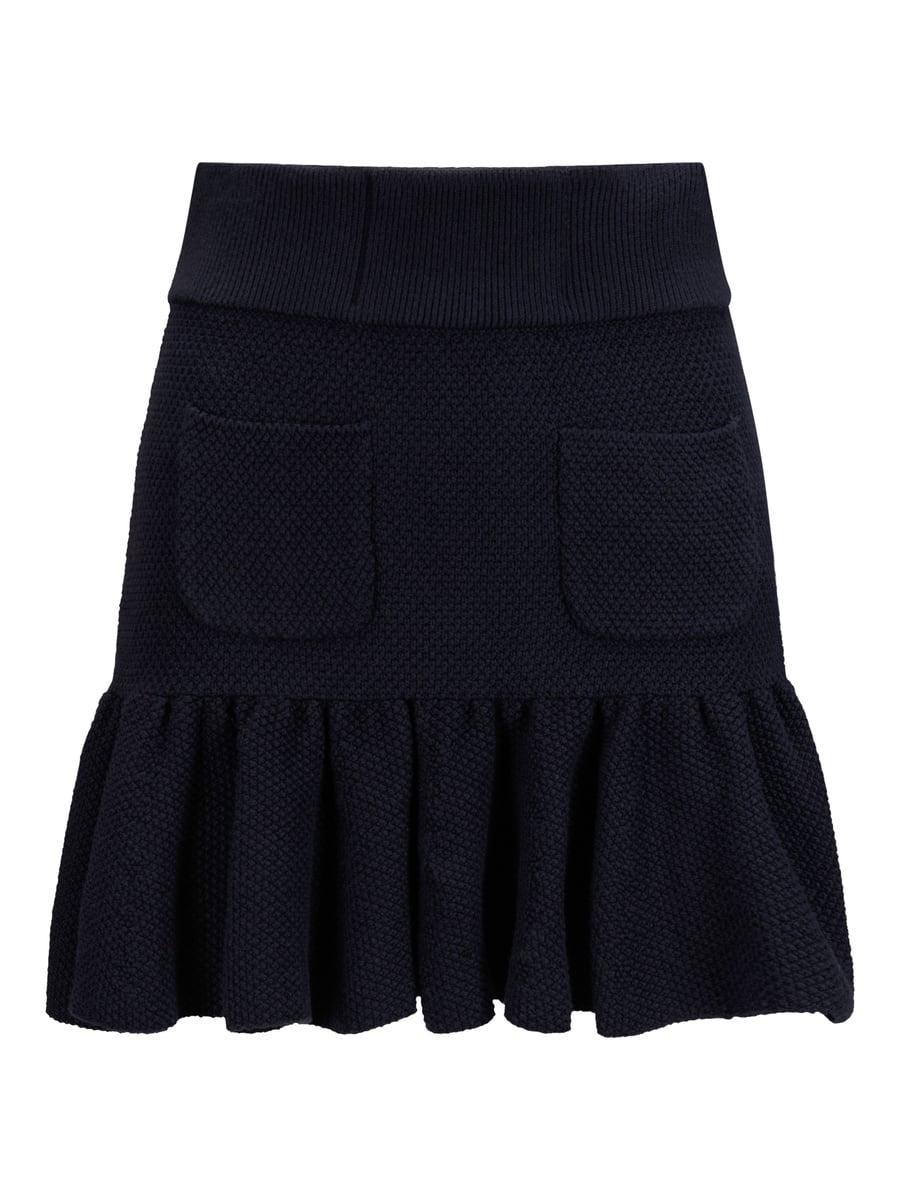 Flora Cotton Skirt Navy