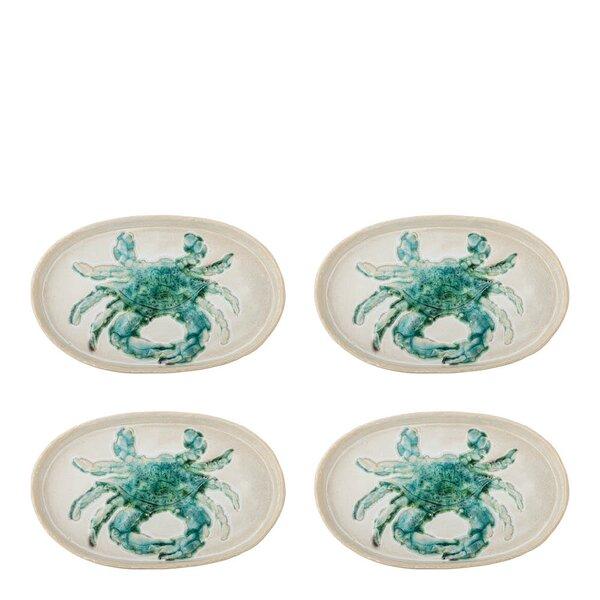 Hadden Tallerken Sett 4stk Grønn Steintøy