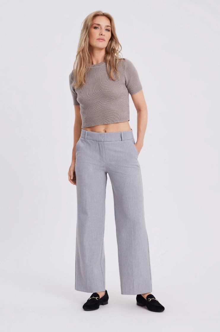 Dena Regular - Light Grey Pinestripe