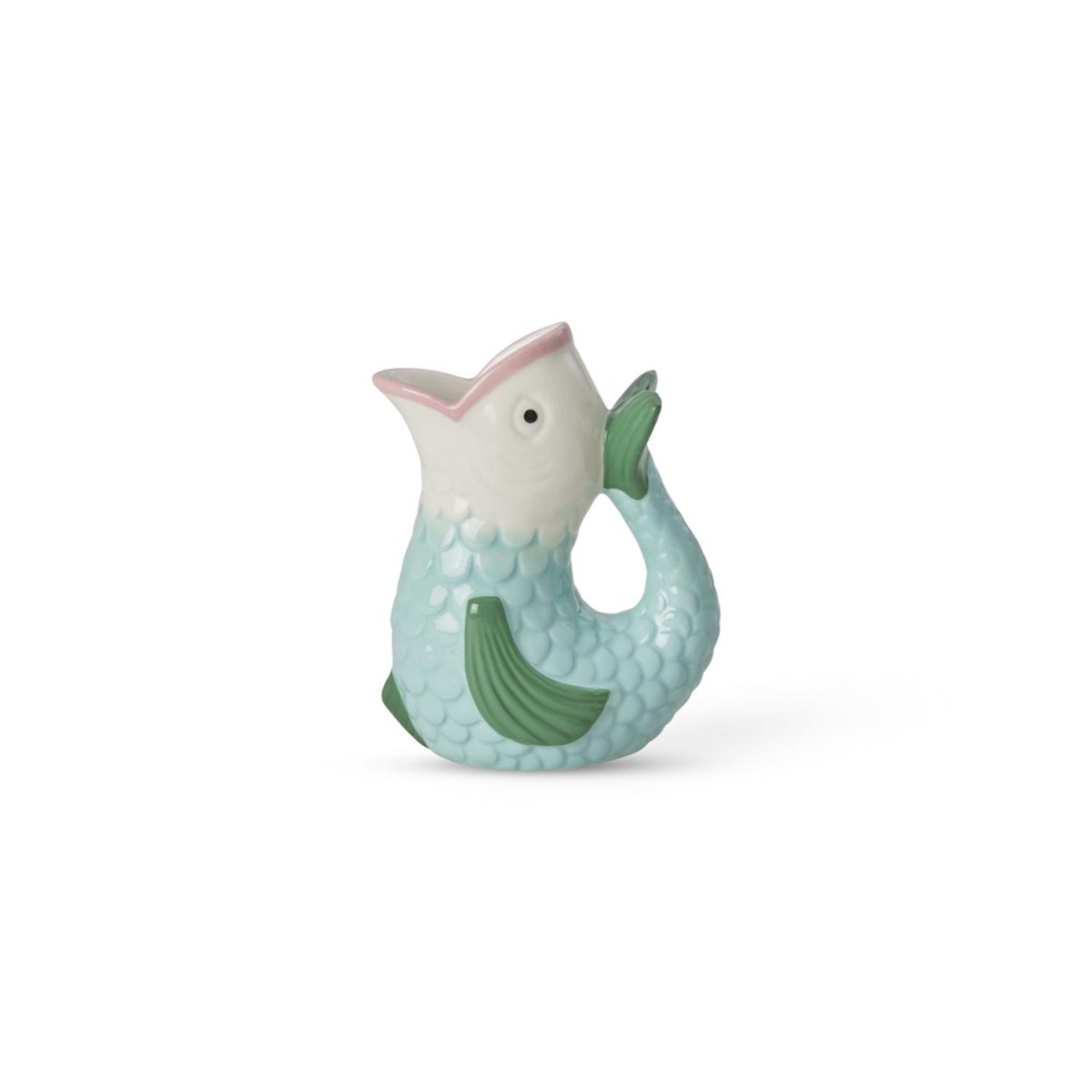 Liten keramikkvase fisk – mintgrønn