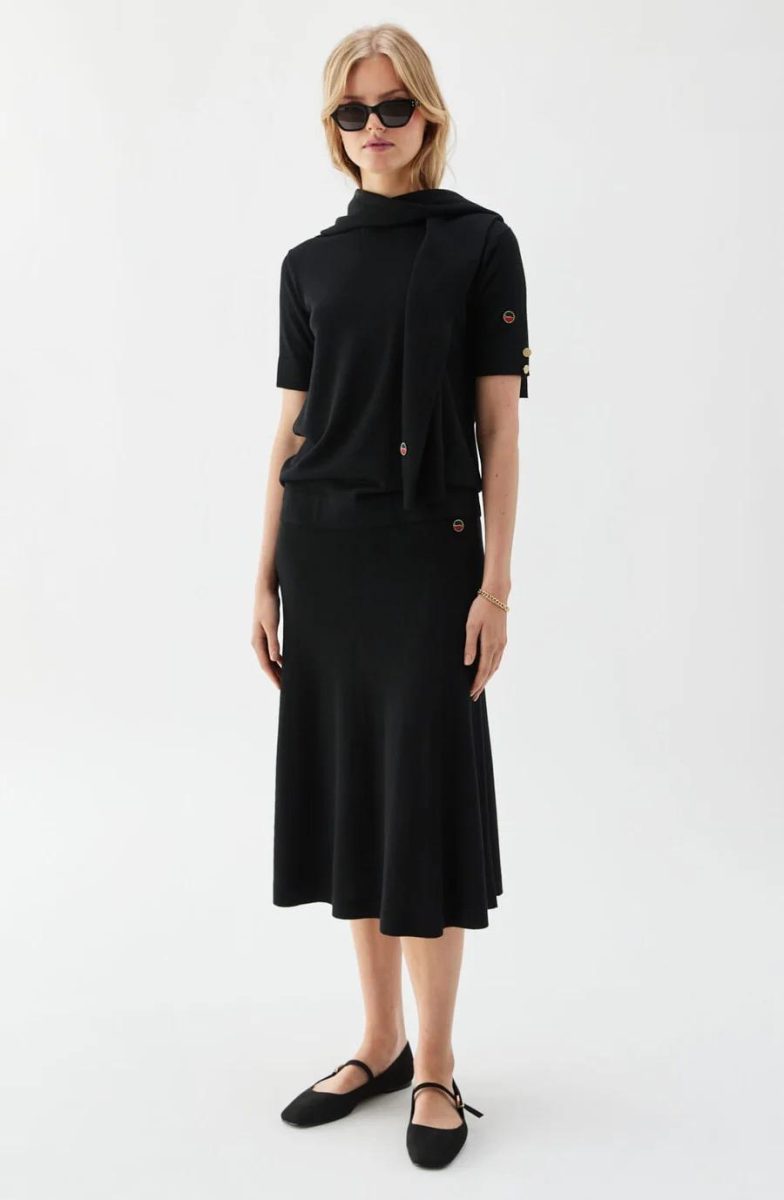 Maja Solid Skirt - Black