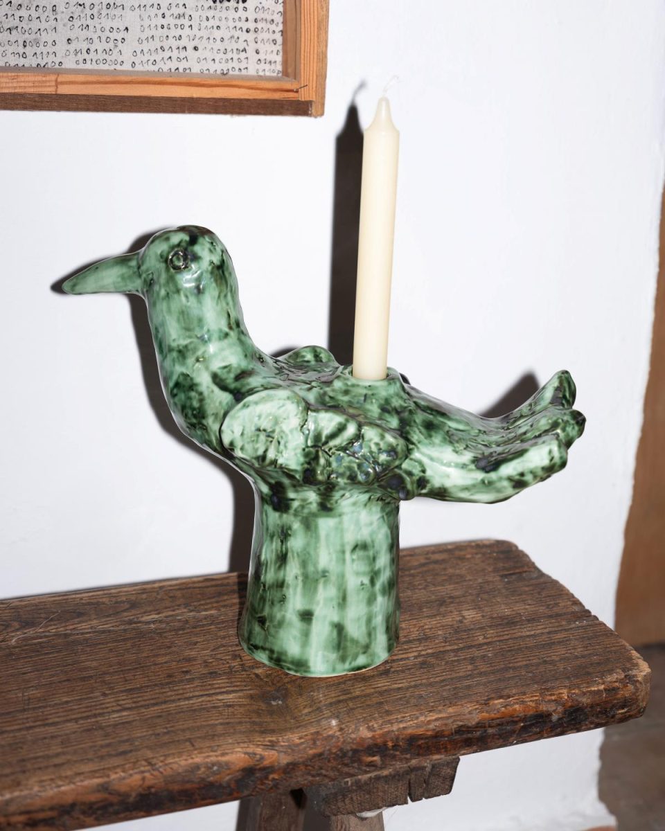 CANDLE HOLDER GREEN COSAS LINDAS