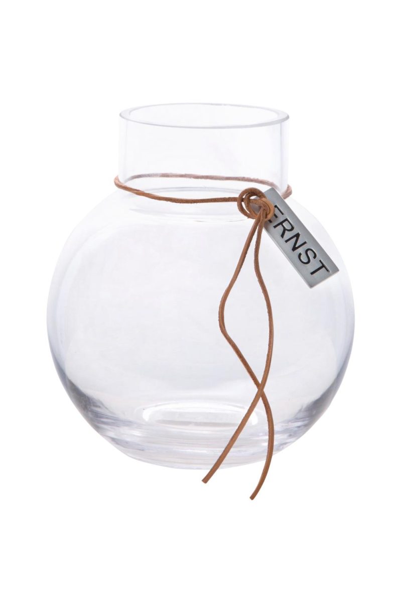Glassvase rund d13 h14 cm