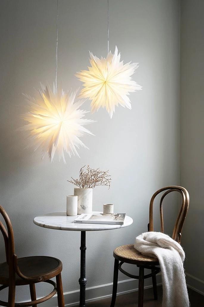 Liz Julestjerne Hvit 50 cm