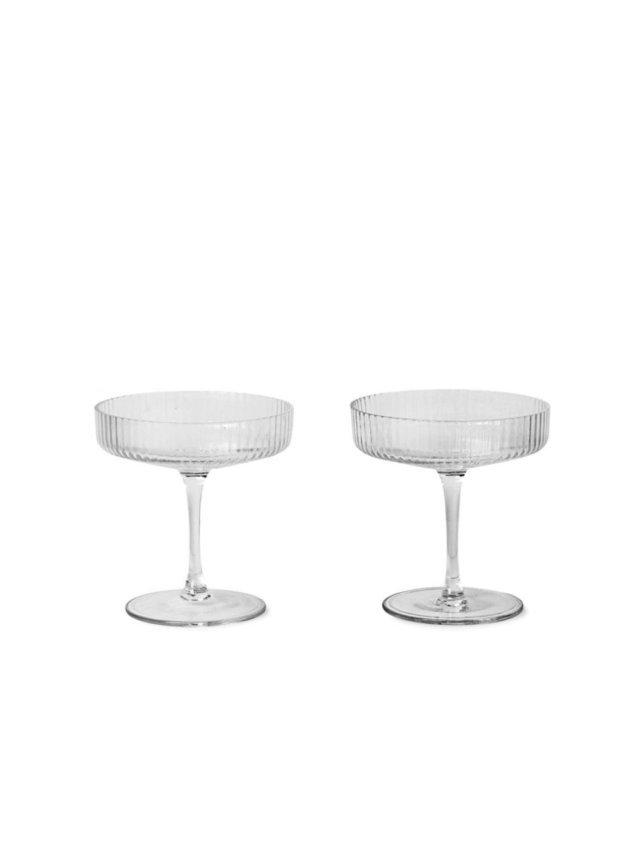 Ripple Champagne Glass, Blank (sett med 2 glass)