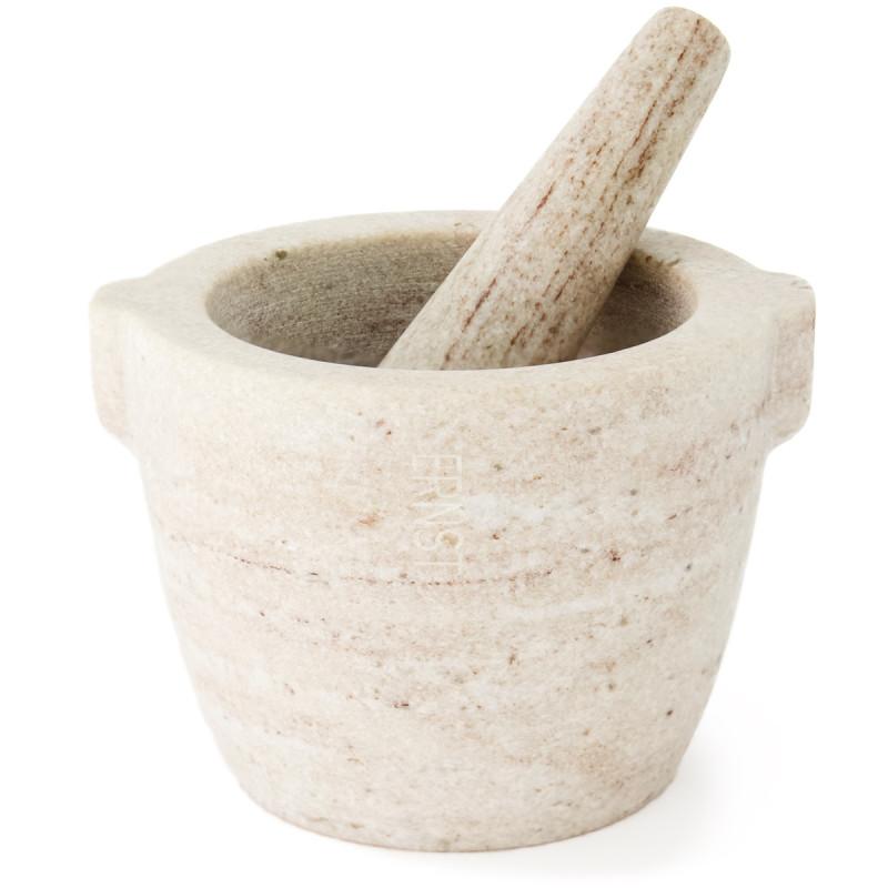 Mortel hvit marmor d17 h12 cm