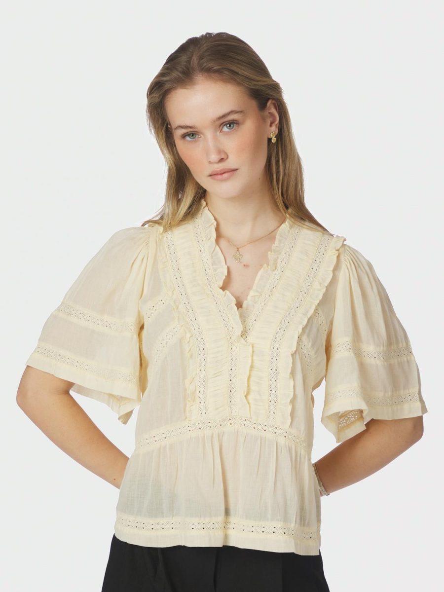Evienne S Voile Top Butter Yellow